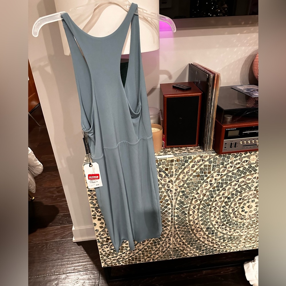 Light teal racer back body on dress - Picture 3 of 3